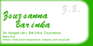 zsuzsanna barinka business card